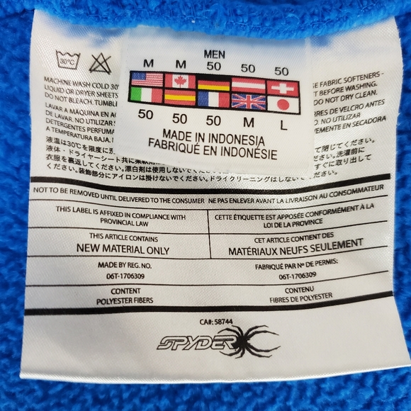 Spyder Men’s Heavy Weight Knit Core Sweater  Full Zip Pockets Fleece Jacket - Picture 9 of 10